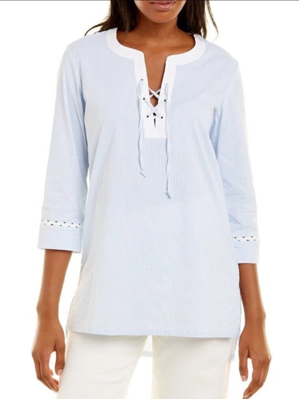 NWT Southern Tide Women's Hailey Seersucker Performance Tunic XS UPF Striped